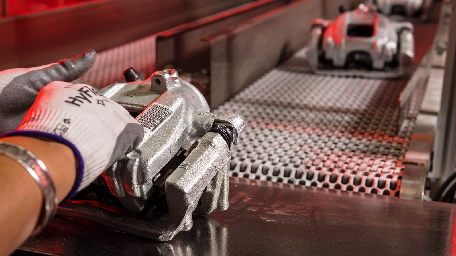 Working on a machine