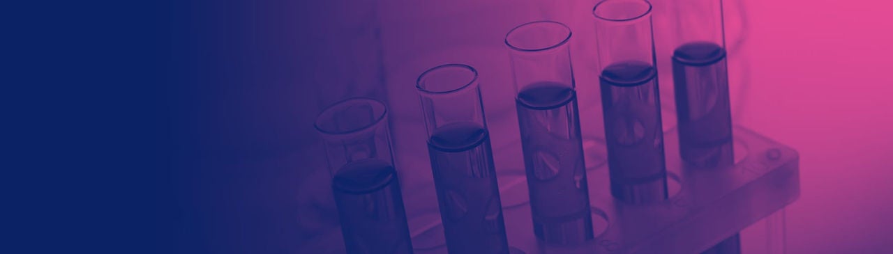 Test tubes in a pharmaceutical lab