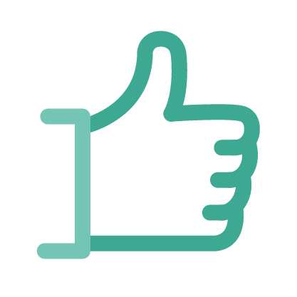 Green thumbs up icon