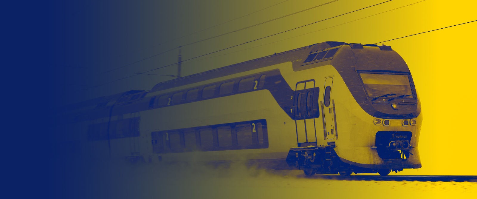 Ombred train moving on tracks