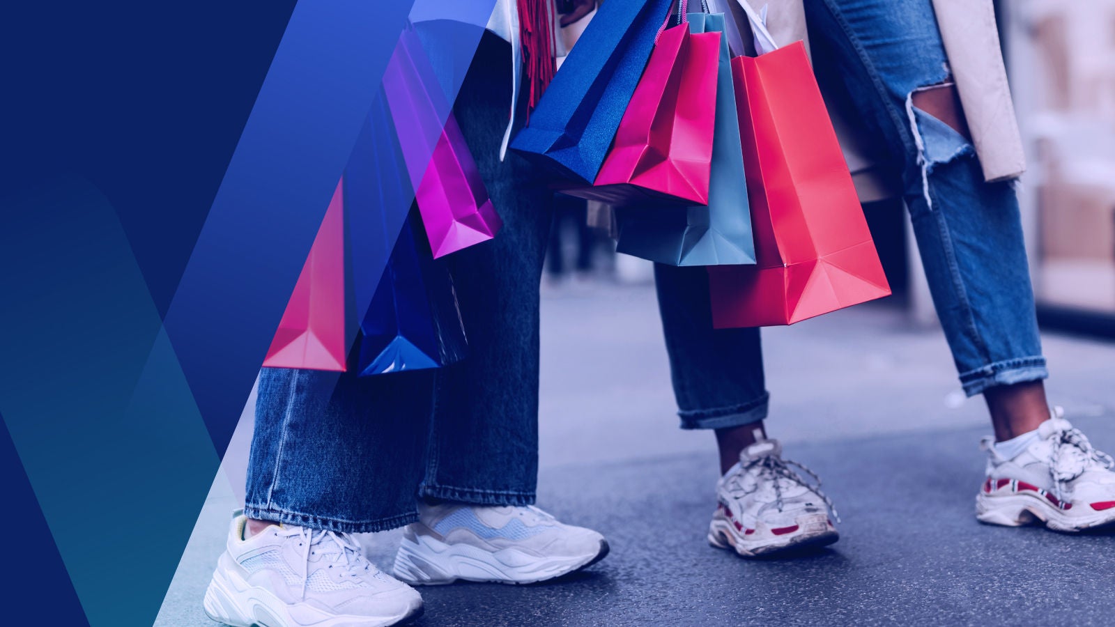 Graphic: shot of shoppers feet