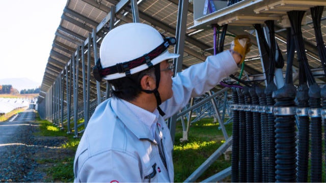 Engineer working on machinery