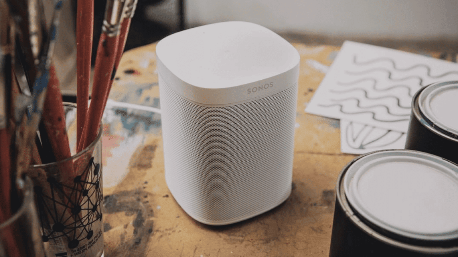 image of a sonos on a desk
