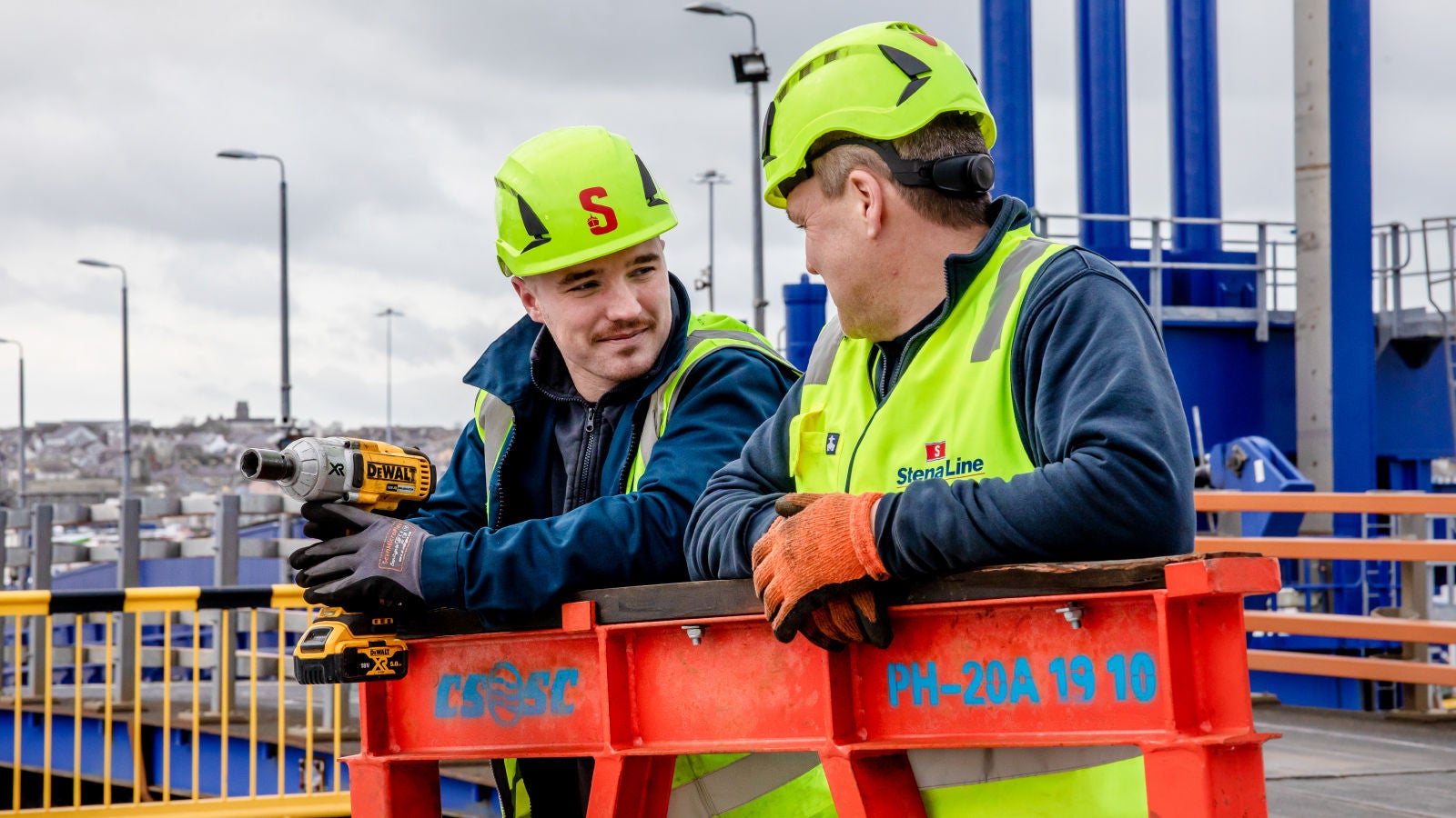 Stena Line Employees on a ferry dock