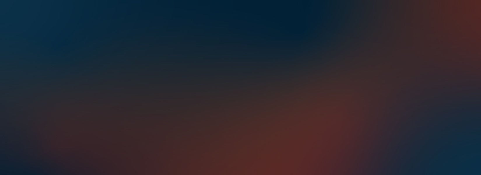 Dark gradient background blending deep blue and muted red tones.