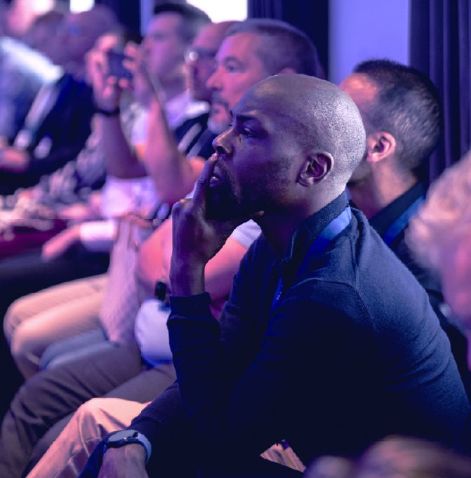 People listening to session at Connect event