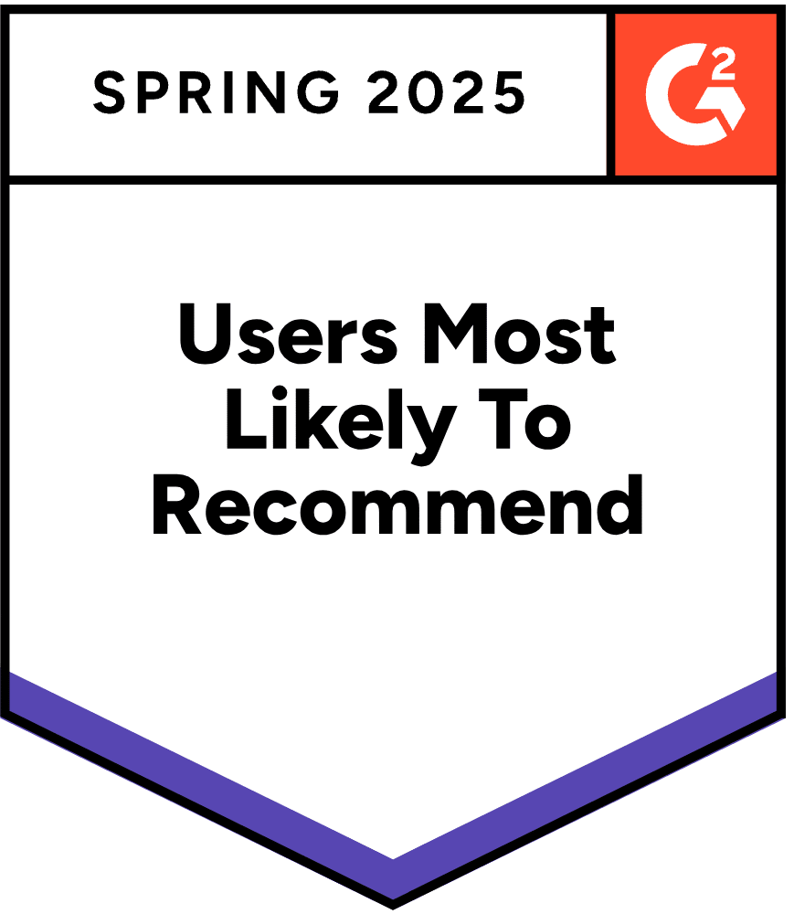 G2 Users Most Likely Recommended Spring 2025