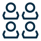 People Four Dark Blue Icon