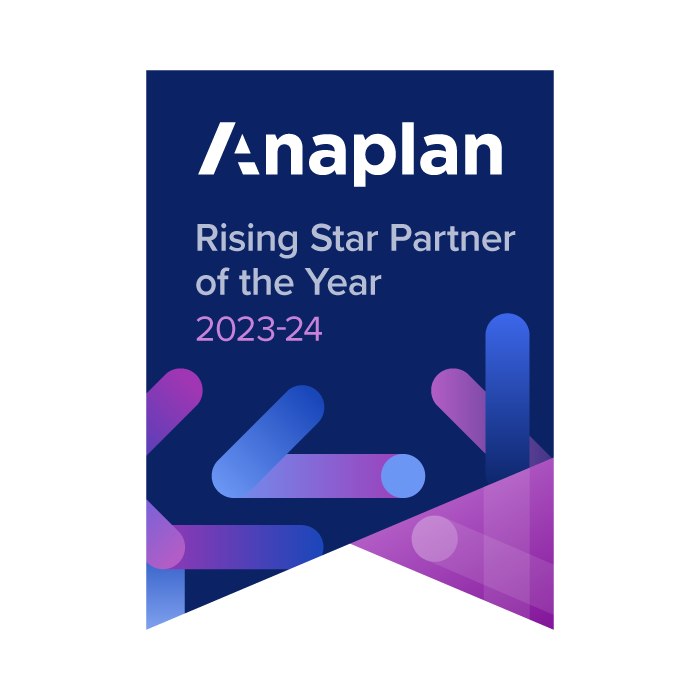 Anaplan Rising Star Partner of the Year 2023-24 Logo Anaplan Rising Star Partner of the Year 2023-24 Logo
