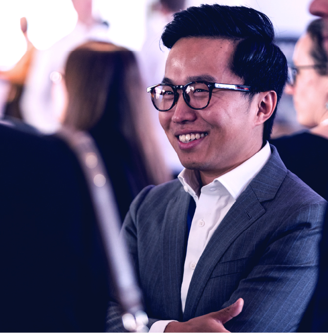 Man smiling at Connect event
