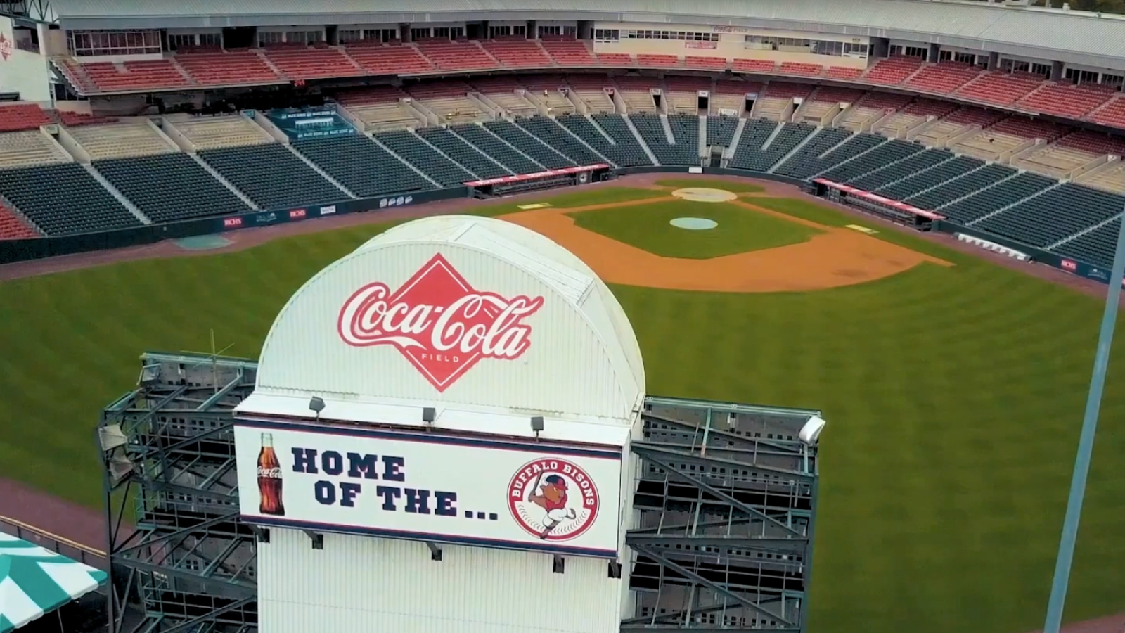 Aerial view of Coca-Cola baseball field