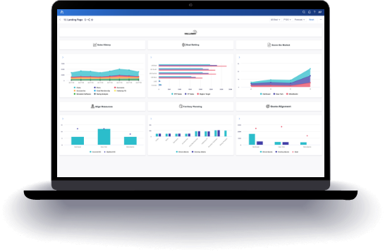 laptop with Anaplan dashboard GUI